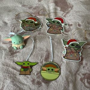 Grogu Baby Yoda Hallmark Christmas Ornament Lot